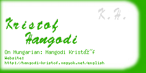 kristof hangodi business card